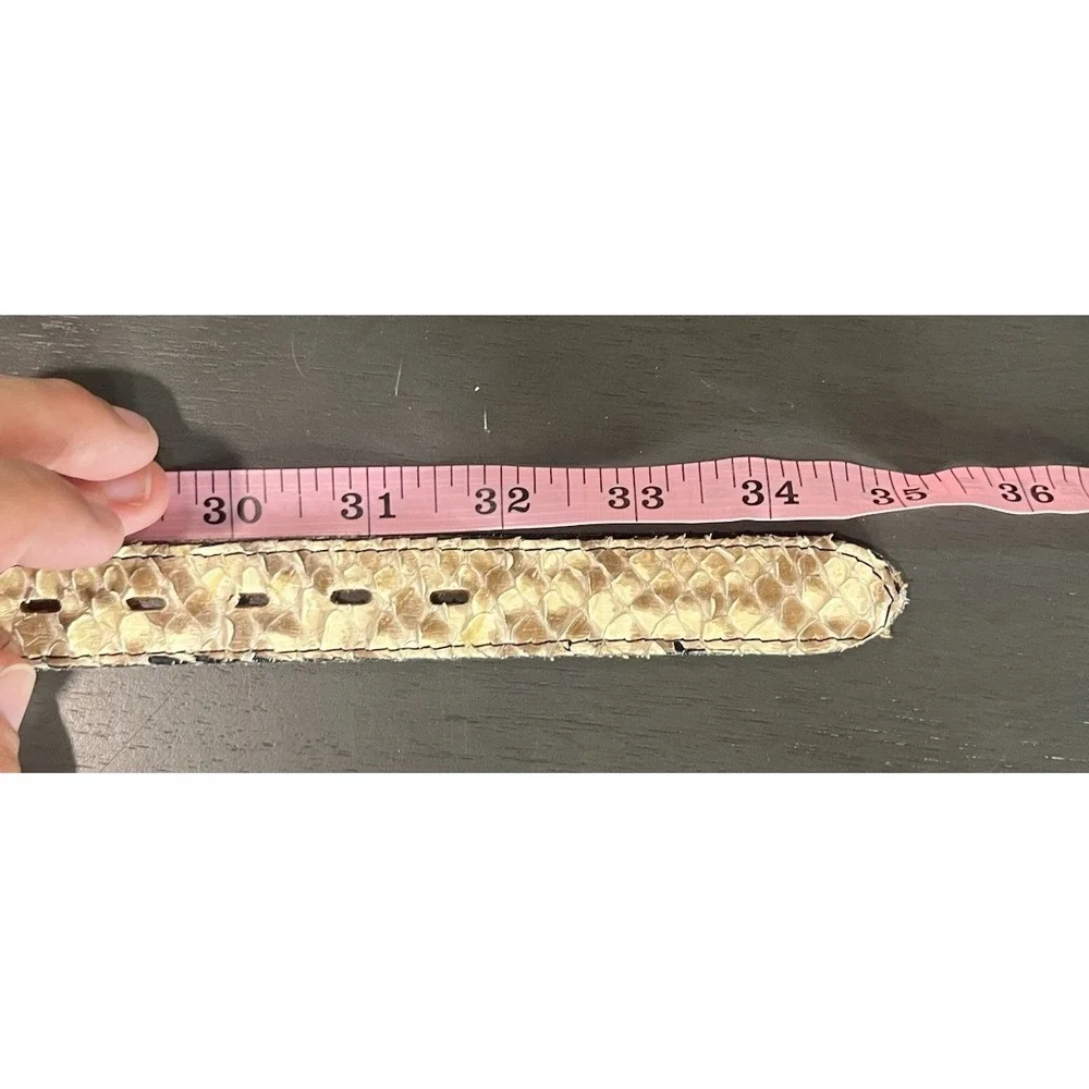 Tony Lama Snake Skin Leather Belt Size 32